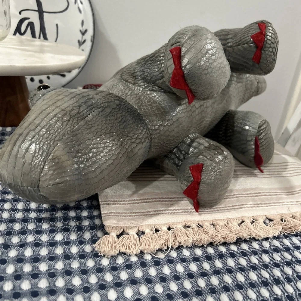 New 12 Inch STEGOSAURUS Dinosaur Stuffed‎ Animal Plush Toy Eye Changing Gray